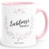 Geschenk Tasse Kaffeetasse Lieblingsmensch Danke Liebe Freundschaft Familie MoonWorks® Tasse Innenfarbepreview