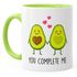 Geschenk-Tasse Liebe Avocado You complete me Kaffeetasse Teetasse Keramiktasse MoonWorks®preview