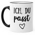 Geschenk-Tasse Liebe Ich du passt Geschenk Freund Freundin Frau Mann Kaffeetasse Teetasse Keramiktasse MoonWorks®preview