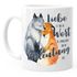 Geschenk Tasse Liebe ist nur ein Wort Fuchs Liebe Spruch Tasse