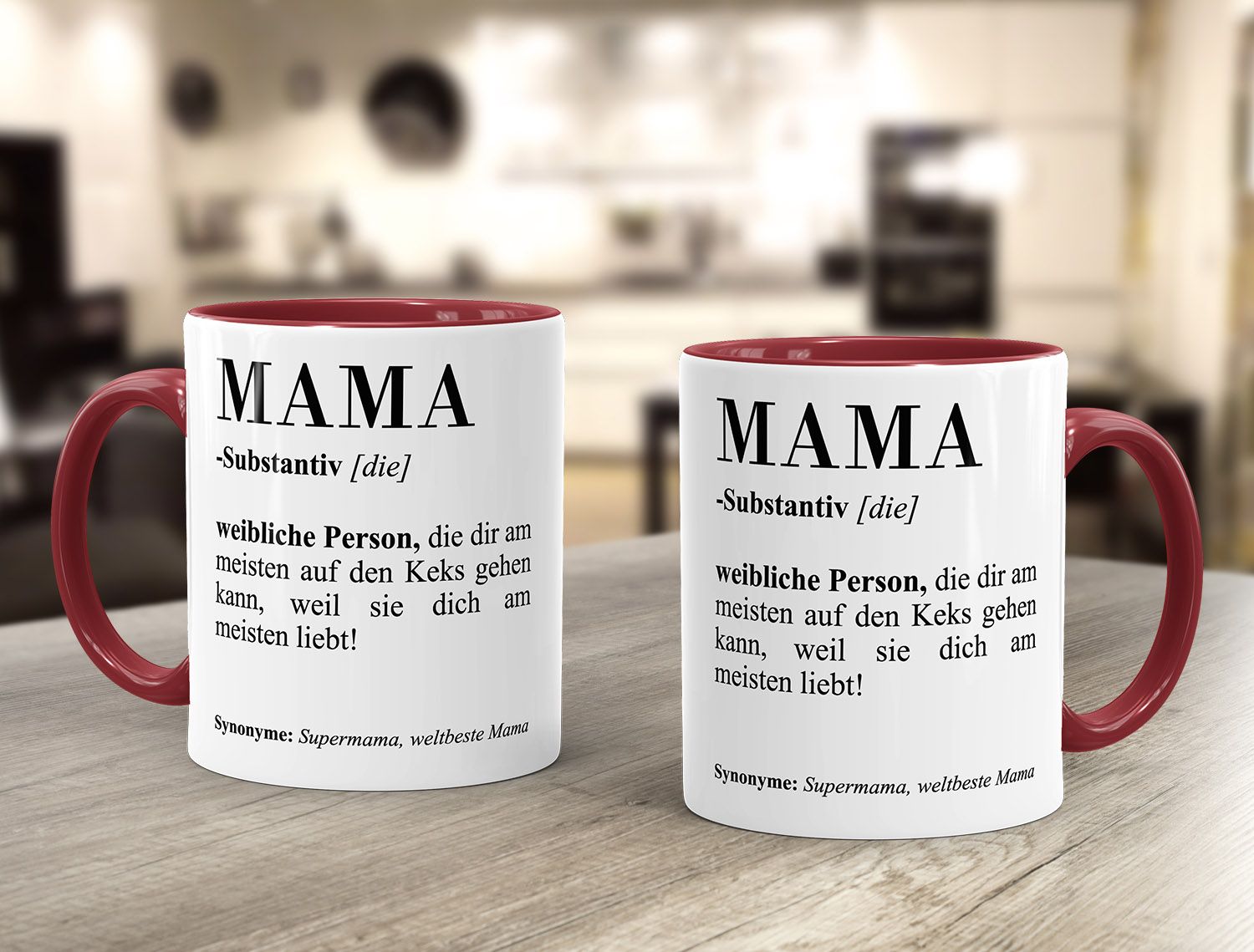 MoonWorks Geschenk-Tasse Weltbeste Mama Geschenk f/ür Mutter Muttertag Tasse mit Blumen und Innenfarbe Bordeauxrot Unisize