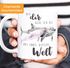 Geschenk-Tasse Mit dir geh ich bis ans Ende dieser Welt Liebe Spruch Delfin Delphin Watercolor Freund Freundin MoonWorks®preview