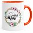 Geschenk-Tasse Weltbeste Mama Geschenk Mutter Muttertag Tasse Blumen Innenfarbe MoonWorks®preview