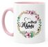 Geschenk-Tasse Weltbeste Mama Geschenk Mutter Muttertag Tasse Blumen Innenfarbe MoonWorks®preview