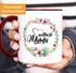 Geschenk-Tasse Weltbeste Mama Geschenk Mutter Muttertag Tasse Blumen Innenfarbe MoonWorks®preview
