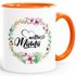 Geschenk-Tasse Weltbeste Mama Geschenk Mutter Muttertag Tasse Blumen Innenfarbe MoonWorks®preview