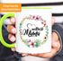 Geschenk-Tasse Weltbeste Mama Geschenk Mutter Muttertag Tasse Blumen Innenfarbe MoonWorks®preview