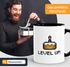 Geschenktasse Tasse Geburtstag Level Up Pixel-Torte Retro Gamer Pixelgrafik Arcade MoonWorks®preview