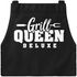 Grill-Schürze für Frauen mit Spruch Grill Queen Deluxe Baumwoll-Schürze Damen Küchenschürze Moonworks®preview
