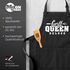 Grill-Schürze für Frauen mit Spruch Grill Queen Deluxe Baumwoll-Schürze Damen Küchenschürze Moonworks®preview