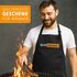 Grill-Schürze für Männer Aufdruck Grillmeister | Bratwurst Parodie Porno Baumwollschürze Küchenschürze Moonworks®preview