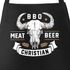 Grill-Schürze für Männer eigener Name Büffelschädel BBQ Meat Beer Baumwoll-Schürze Moonworks®preview
