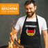 Grill-Schürze für Männer Fußball WM 2026 Deutschland Germany Flagge Vintage Baumwoll-Schürze Küchenschürze Moonworks®preview