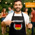 Grill-Schürze für Männer Fußball WM 2026 Deutschland Germany Flagge Vintage Baumwoll-Schürze Küchenschürze Moonworks®preview