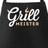 Grill-Schürze für Männer mit Aufdruck Grillmeister Baumwoll-Schürze Küchenschürze Moonworks®preview