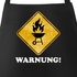Grill-Schürze für Männer mit Aufdruck Warnung Warnschild Grill-Feuer Baumwoll-Schürze Küchenschürze Moonworks®preview