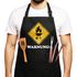 Grill-Schürze für Männer mit Aufdruck Warnung Warnschild Grill-Feuer Baumwoll-Schürze Küchenschürze Moonworks®preview