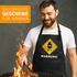 Grill-Schürze für Männer mit Aufdruck Warnung Warnschild Grill-Feuer Baumwoll-Schürze Küchenschürze Moonworks®preview