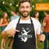 Grill-Schürze für Männer mit Spruch Bratminton Badminton Wortspiel Baumwoll-Schürze Küchenschürze BBQ Geschenk für Grillfans Moonworks®preview