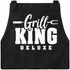Grill-Schürze für Männer mit Spruch Grill-King Deluxe Grillschürze Herren Baumwoll-Schürze Küchenschürze Moonworks®preview