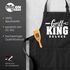 Grill-Schürze für Männer mit Spruch Grill-King Deluxe Grillschürze Herren Baumwoll-Schürze Küchenschürze Moonworks®preview