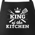 Grill-Schürze für Männer mit Spruch King of the kitchen Küchenschürze Moonworks®preview