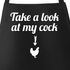 Grill-Schürze für Männer mit Spruch Take al look at my cock Baumwollschürze Küchenschürze Moonworks®preview