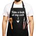 Grill-Schürze für Männer mit Spruch Take al look at my cock Baumwollschürze Küchenschürze Moonworks®preview
