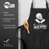 Grill-Schürze Kochschürze für Männer anpassbarer Name Pirat Totenkopf personalisierte Küchenschürze Herren Baumwolle Moonworks®preview