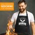 Grill-Schürze Kochschürze für Männer mit Spruch Hier kocht der Chef persönlich Baumwoll-Schürze Küchenschürze Moonworks®preview