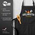 Grillschürze für Männer BBQ Schürze mit Name und Grillmeister-Design personalisiert Kochschürze Herren Grillgeschenk Schürze Baumwolle MoonWorks®preview