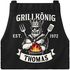 Grillschürze für Männer Grillkönig-Design mit Name und Jahr personalisiert Kochschürze Herren Grillgeschenk Schürze Baumwolle MoonWorks®preview