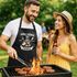 Grillschürze für Männer Grillkönig-Design mit Name und Jahr personalisiert Kochschürze Herren Grillgeschenk Schürze Baumwolle MoonWorks®preview