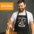 Grillschürze für Männer Grillkönig-Design mit Name und Jahr personalisiert Kochschürze Herren Grillgeschenk Schürze Baumwolle MoonWorks®preview
