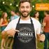 Grillschürze für Männer mit Name Spruch Legende am Grill Kochschürze Herren für BBQ Grillgeschenk Schürze Baumwolle MoonWorks®preview