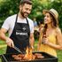 Grillschürze für Männer mit Name und Spruch personalisiert Kochschürze Herren für BBQ Grillgeschenk Schürze Baumwolle MoonWorks®preview