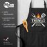 Grillschürze für Männer mit Name und Spruch personalisiert Meister des Grills Grillgeschenk Herren Schürze Baumwolle MoonWorks®preview