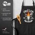 Grillschürze für Männer mit Spruch Bin am Grillen Bier bringen Abflug Kochschürze Herren für BBQ Schürze Baumwolle MoonWorks®preview
