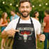 Grillschürze für Männer mit Spruch Grillmeister Flammen Kochschürze Herren für BBQ Schürze Baumwolle MoonWorks®preview