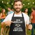 Grillschürze für Männer Spruch Ich grille Keien Tipps Kochschürze Herren für BBQ Schürze Baumwolle MoonWorks®preview