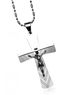 Halskette Herren Edelstahl Kette Kugelkette Anhänger Kreuz Jesus Massivpreview