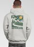 Herren Backprint Berge Outdoor Wald Camping Rückenaufdruck Kapuzenpullover Männer Fashion Streetstyle Neverless®preview