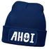 Herren Beanie Ahoi Patch Strickmütze Spruch Aufdruck Lustig Mütze Männer Maritim Streetwear Moonworks®preview