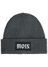 Herren Beanie Aufdruck Moin Wintermütze mit Patch Print Norddeutsch Strickmütze mit Umschlag Rippstrick Neverless®preview