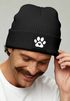 Herren Beanie Aufdruck Pfote Geschenk Hundebesitzer Patch Aufdruck Strickmütze Herbst Winter Streetwear Moonworks®preview