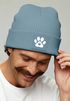 Herren Beanie Aufdruck Pfote Geschenk Hundebesitzer Patch Aufdruck Strickmütze Herbst Winter Streetwear Moonworks®preview