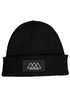 Herren Beanie Bedruckt Outdoor Berge Wintermütze mit Patch Aufdruck Print Strickmütze Rippstrick Neverless®preview