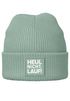 Herren Beanie mit Grafik Print Aufdruck Heul nicht Lauf! Geschenkidee Outdoor Sportler Strickmütze Wintermütze Männer Moonworks®preview