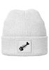 Herren Beanie mit Grafik Print Patch Bedruckt mit Fischgräte Maritim Lustig Wintermütze Strickmütze Männer Moonworks®preview