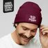 Herren Beanie mit Patch Leben ist kein Ponyhof Strickmütze Spruch Aufdruck Lustig Mütze Männer Moonworks®preview